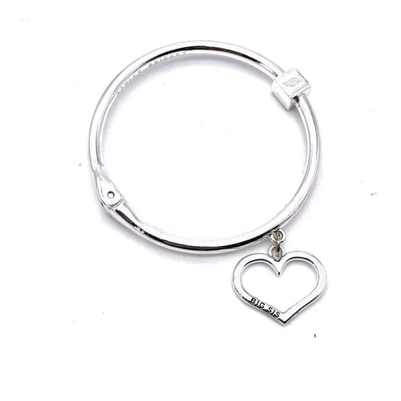 Ashley Bridget Drop Dangle "Big Sis" Bracelet Silver Tone Pressurized Closure - Picture 1 of 4